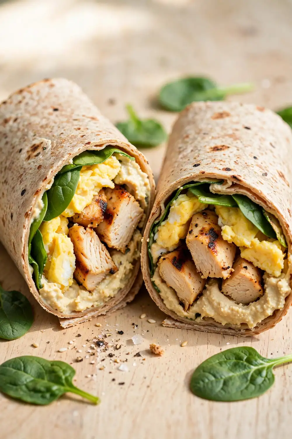protein breakfasts: Chicken Egg Wrap