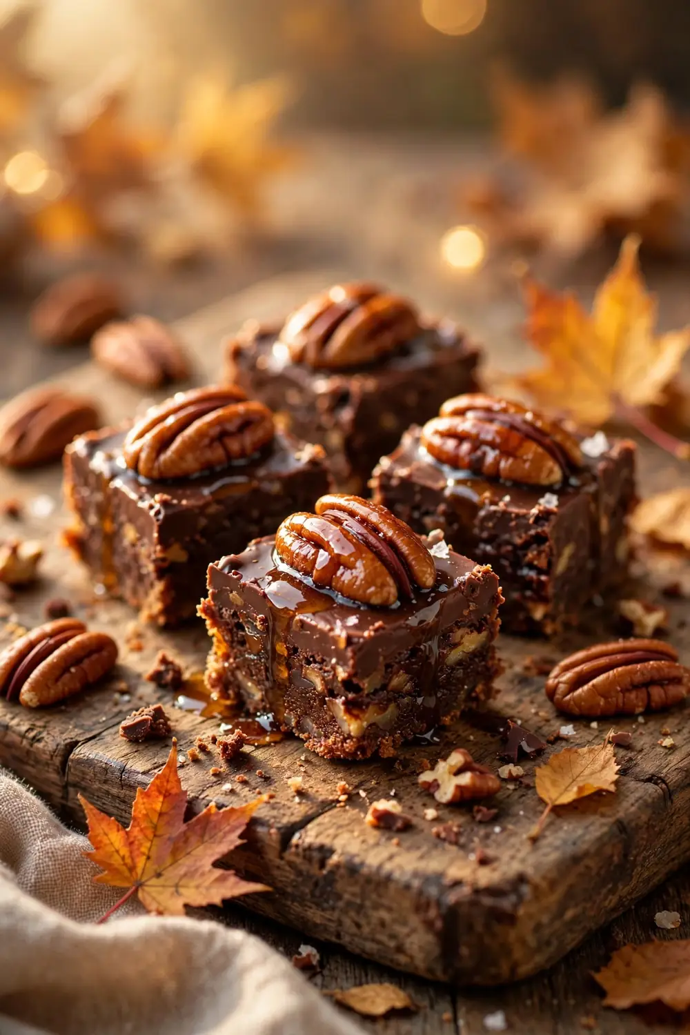 Mini chocolate maple pecan bites
