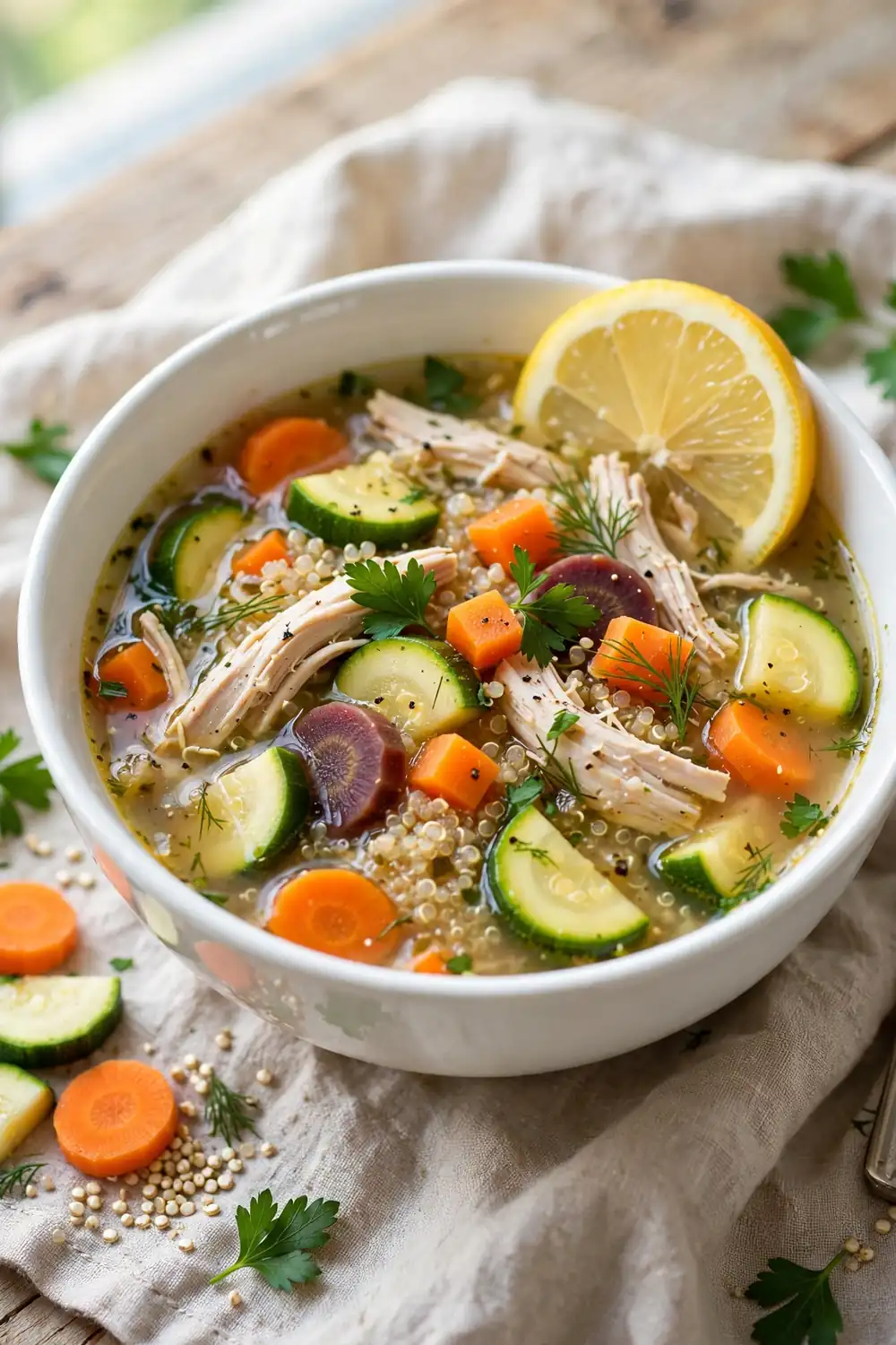 protein soups with quinoa chicken and vegetables