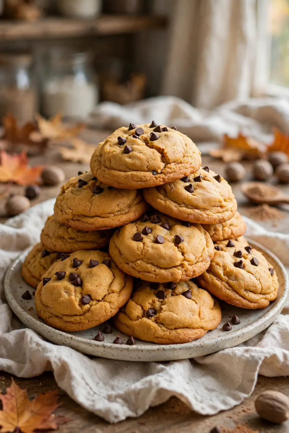 Pumpkin chocolate chip cookies