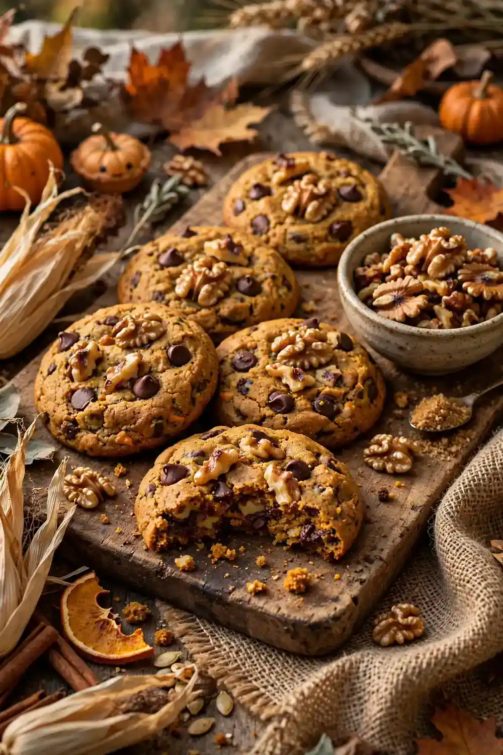Pumpkin chocolate chip cookies