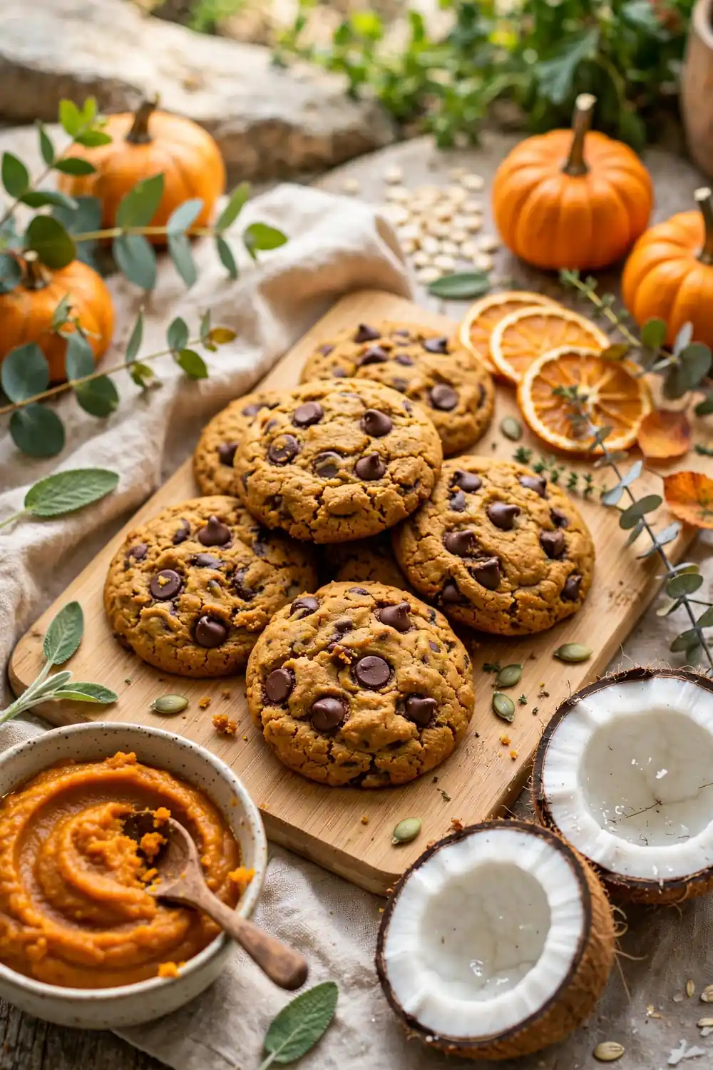 Pumpkin chocolate chip cookies