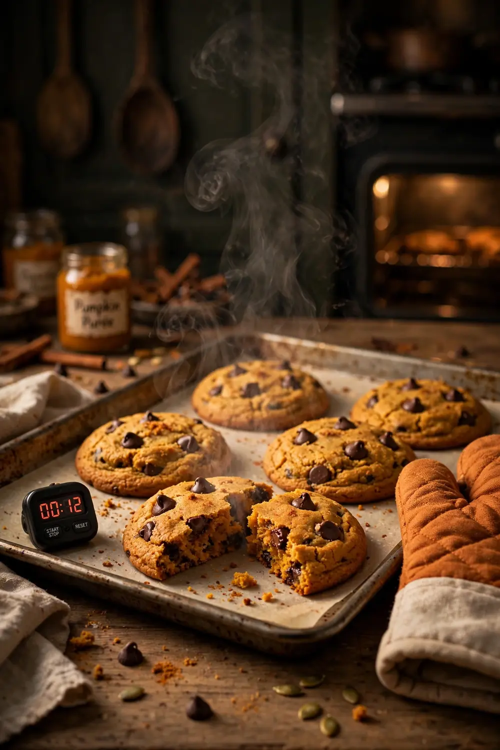 Pumpkin chocolate chip cookies