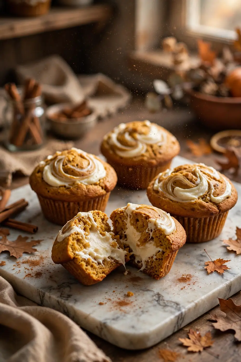 Pumpkin chocolate chip muffins