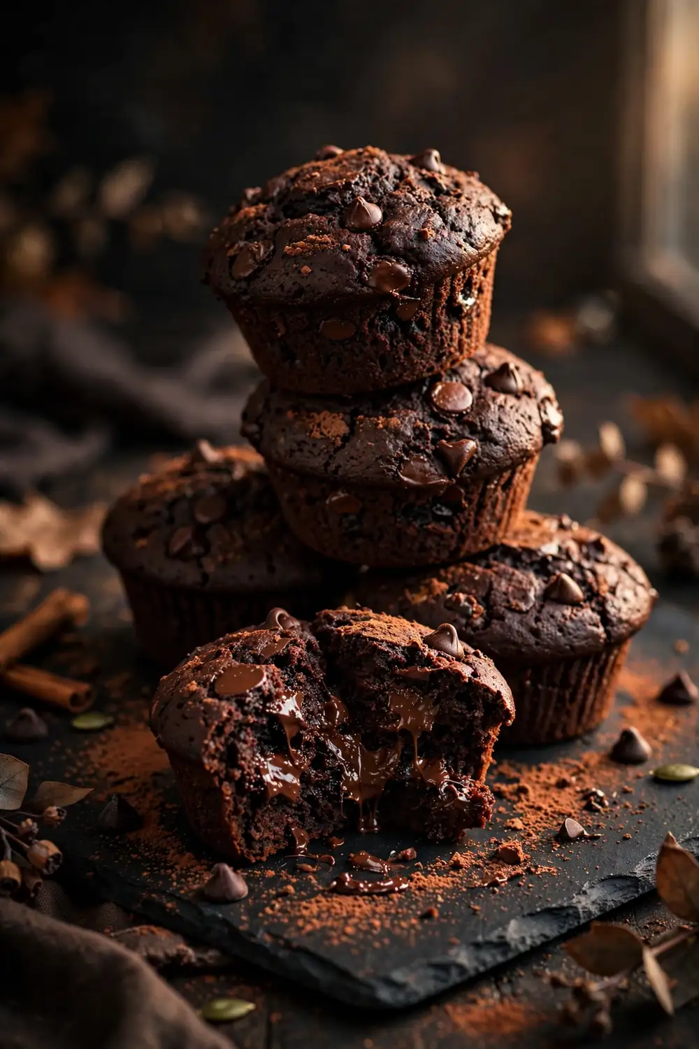 Pumpkin chocolate chip muffins