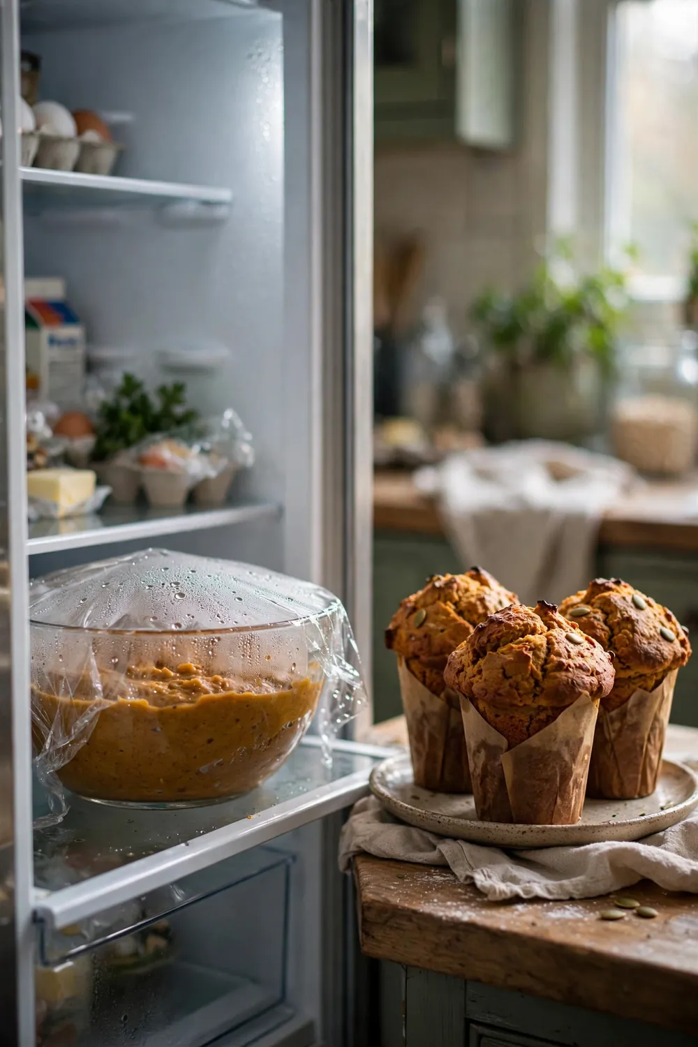 Pumpkin chocolate chip muffins