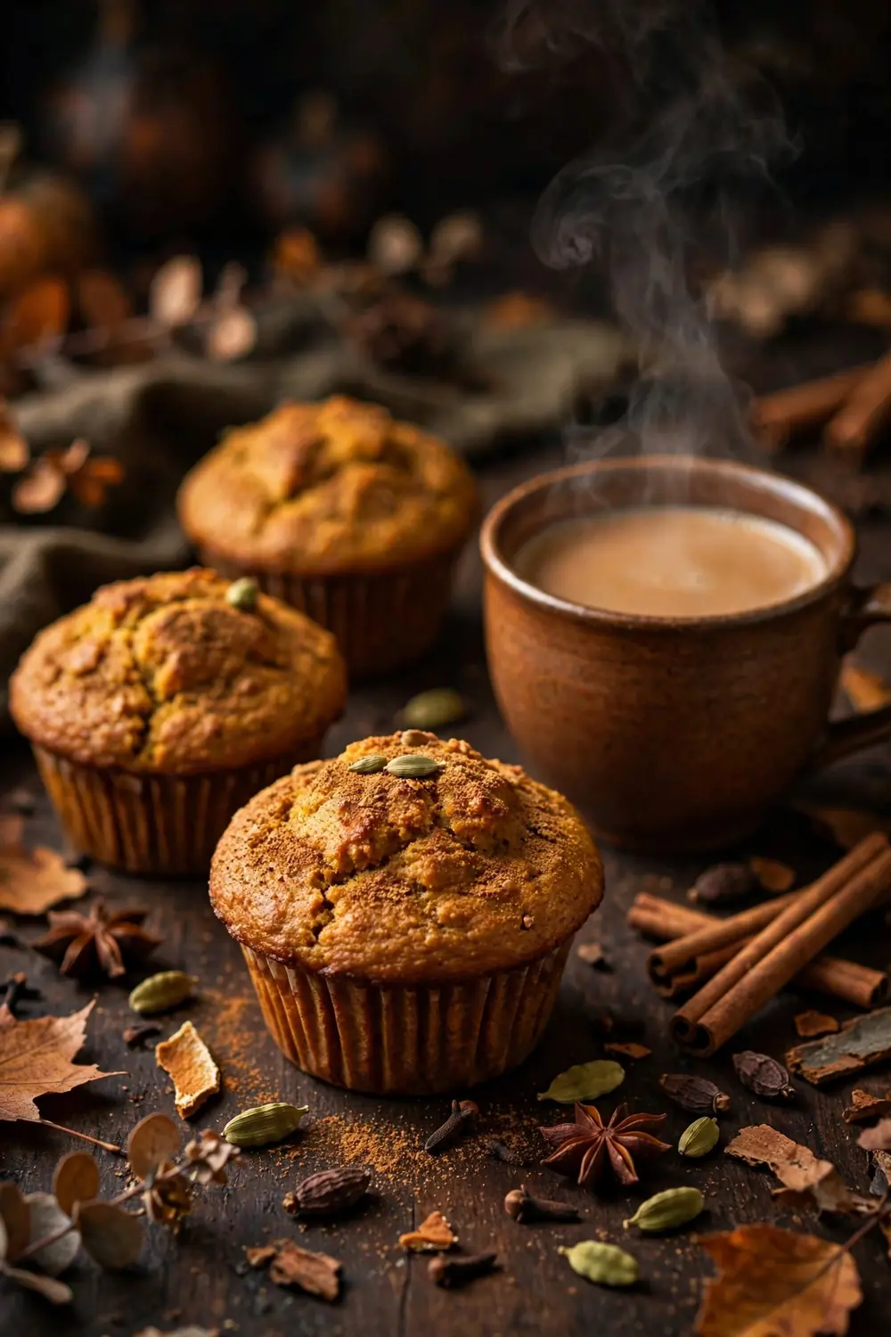 Pumpkin chocolate chip muffins