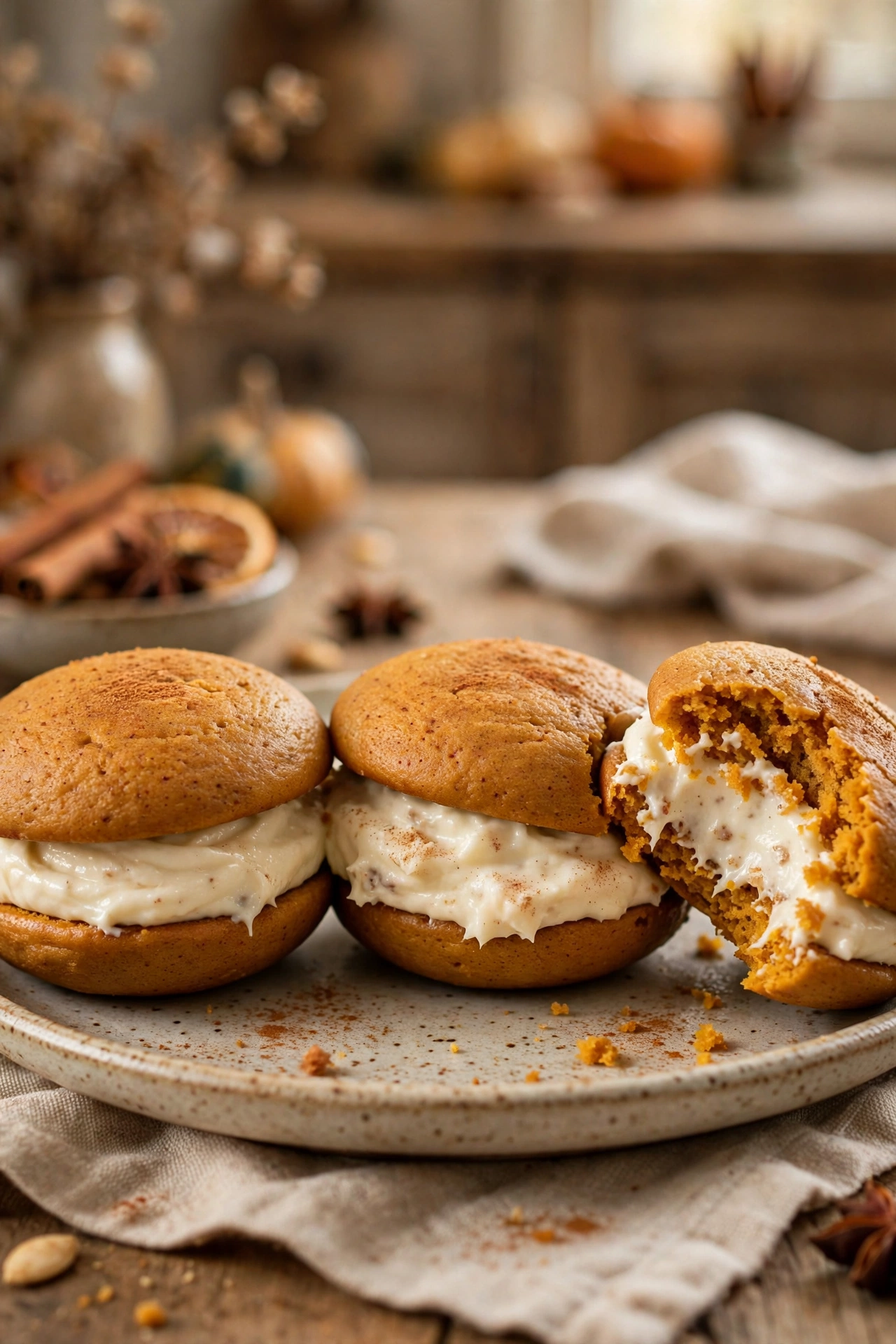 pumpkin chocolate chip whoopie pies idea 05