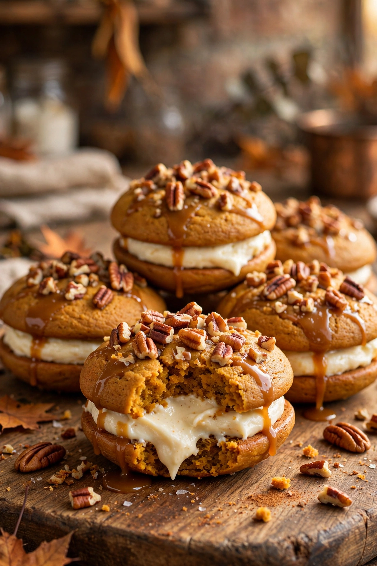 pumpkin chocolate chip whoopie pies idea 07