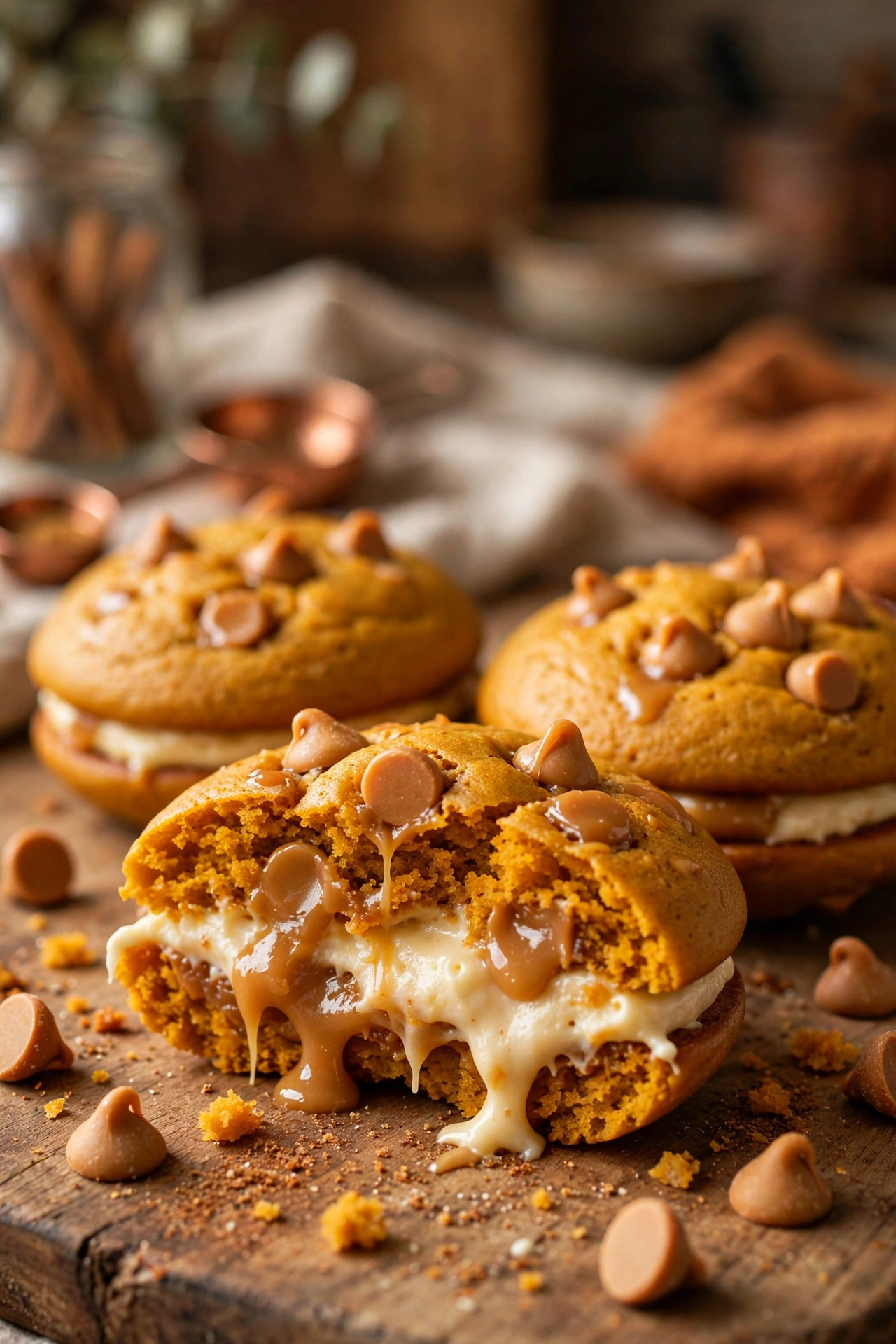pumpkin chocolate chip whoopie pies idea 20