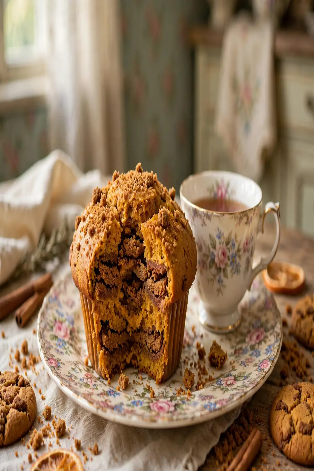 Pumpkin Cinnamon Roll Muffins 10