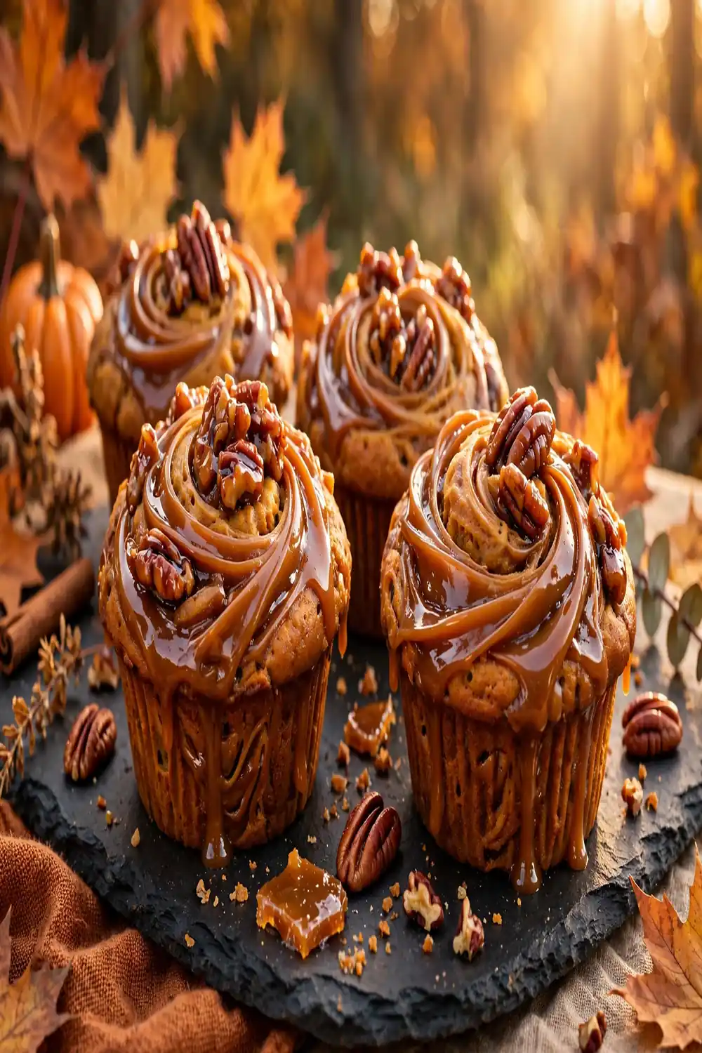 Pumpkin Cinnamon Roll Muffins 14