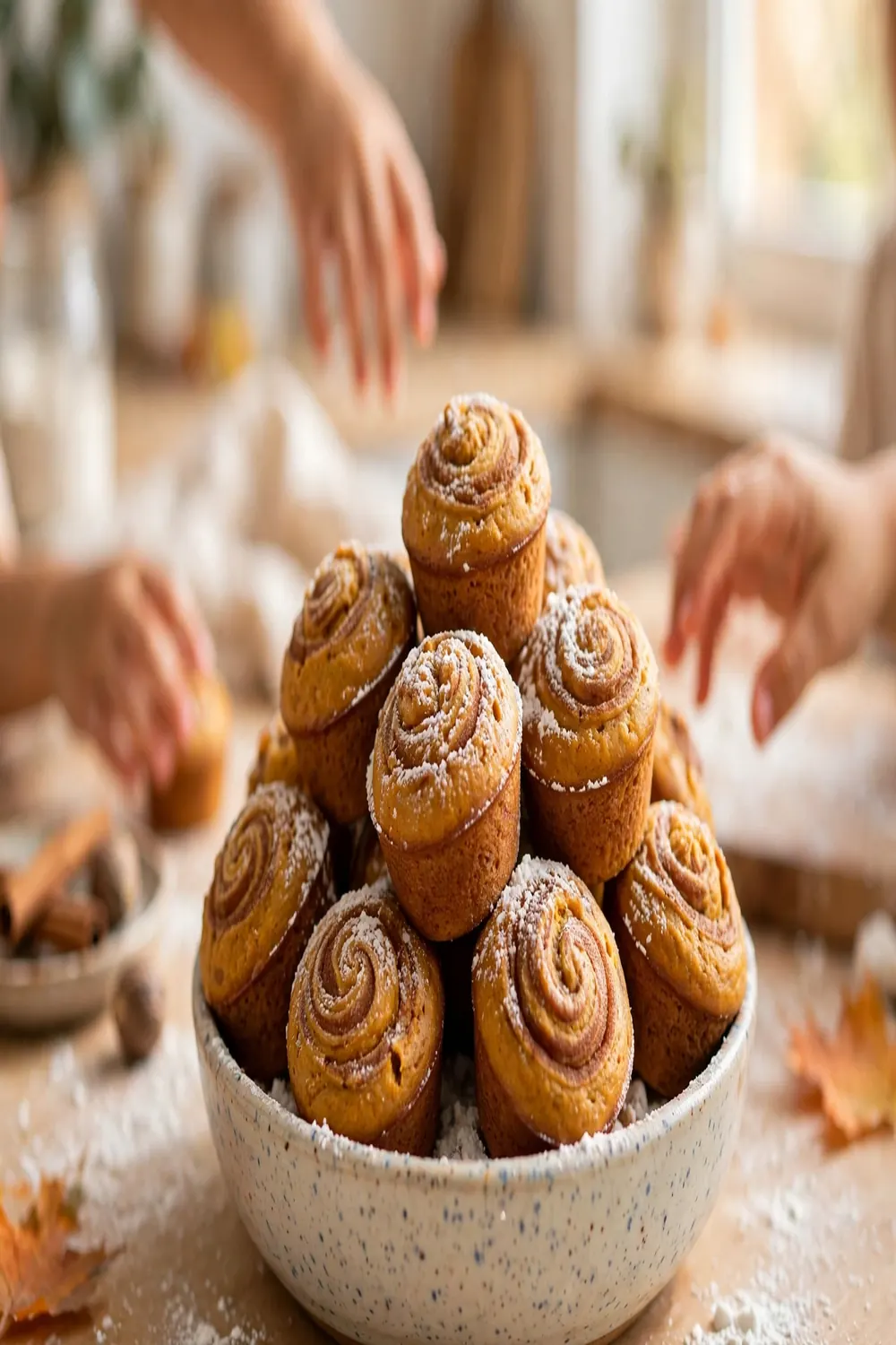 Pumpkin Cinnamon Roll Muffins 19