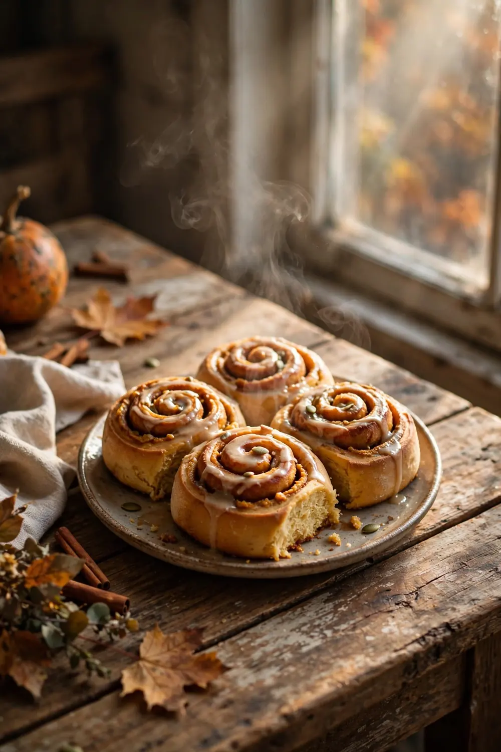 Pumpkin cinnamon rolls