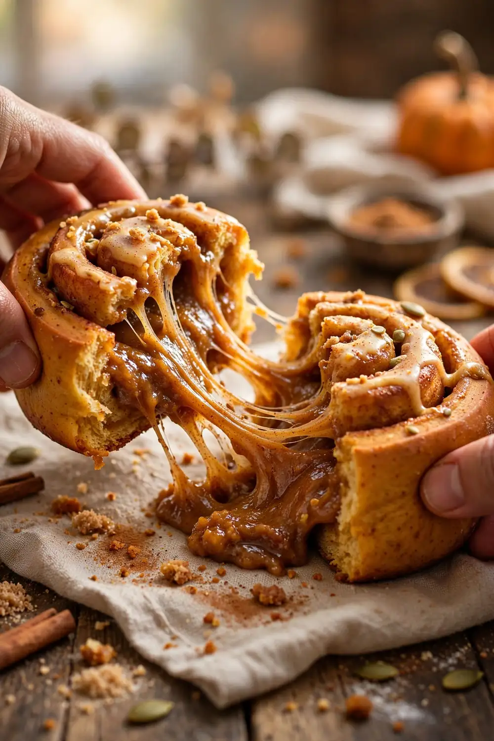 Pumpkin cinnamon rolls