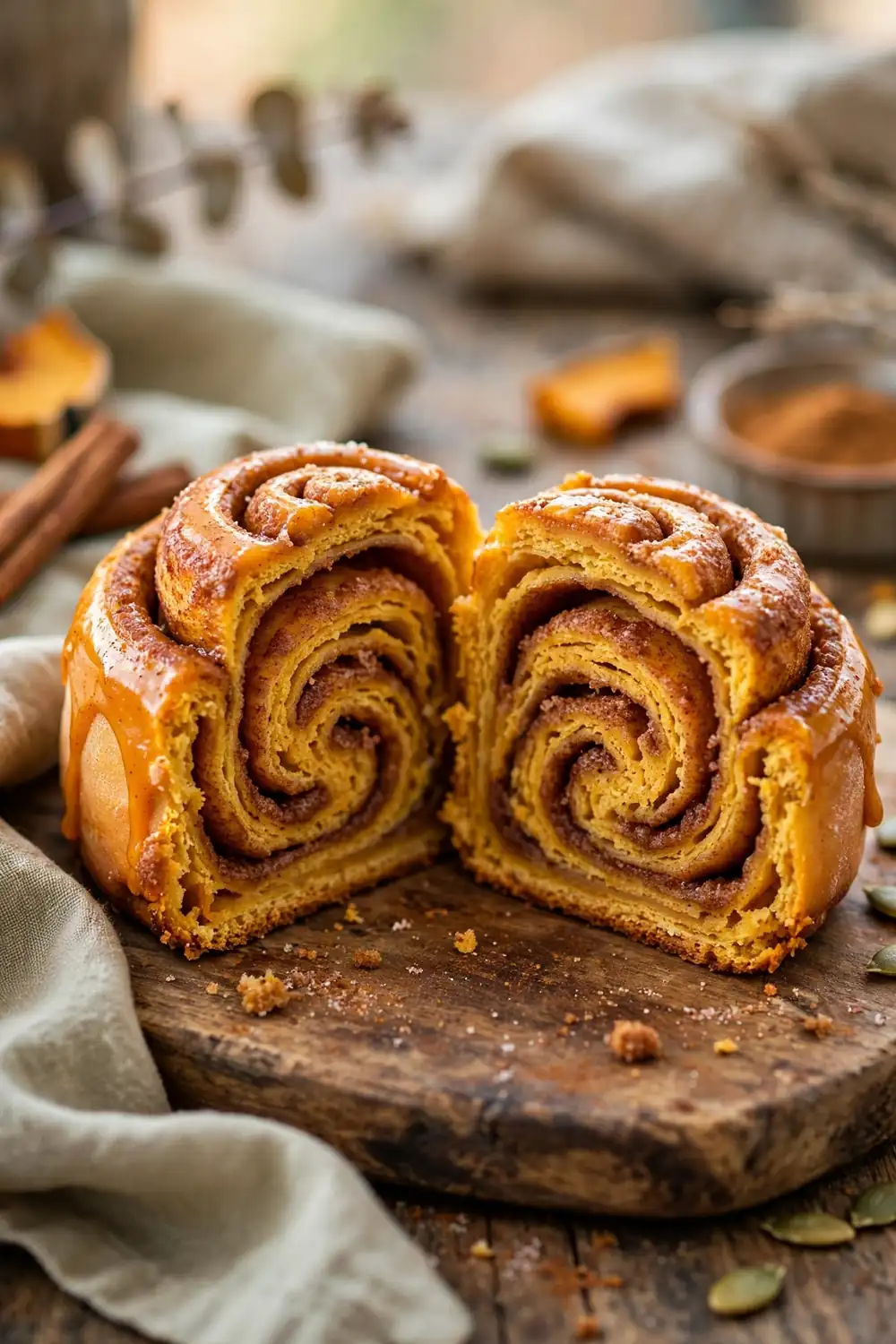 Pumpkin cinnamon rolls