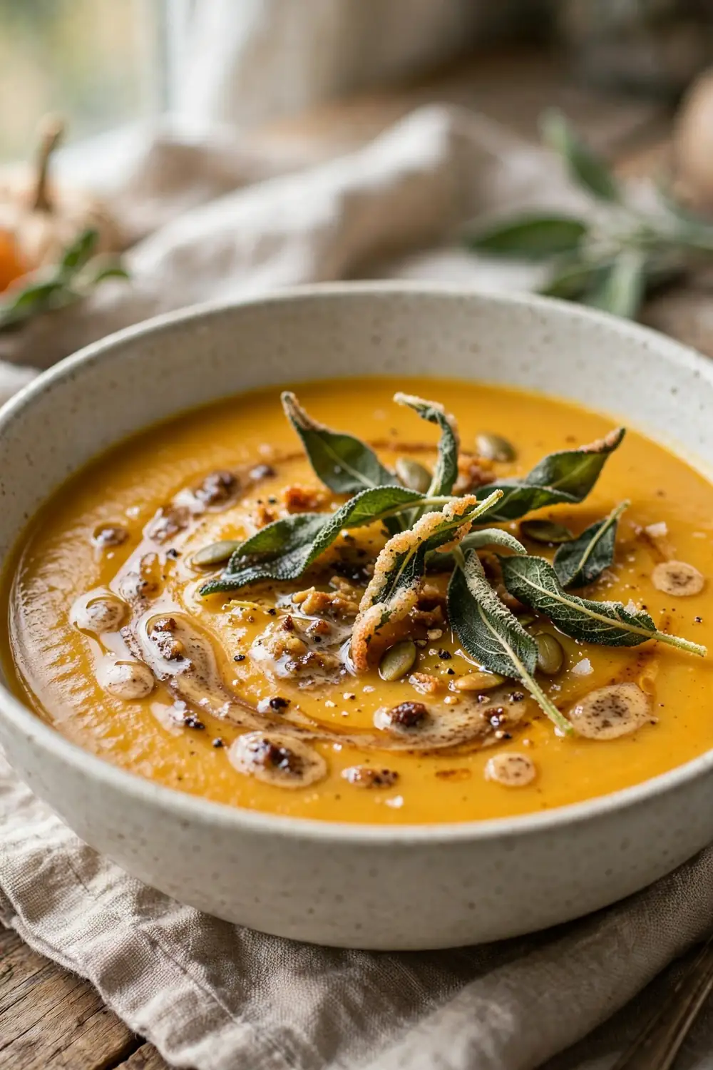Pumpkin cottage cheese soup