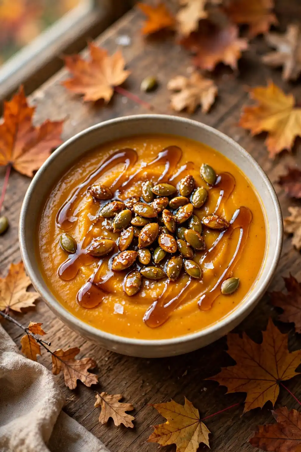 Pumpkin cottage cheese soup