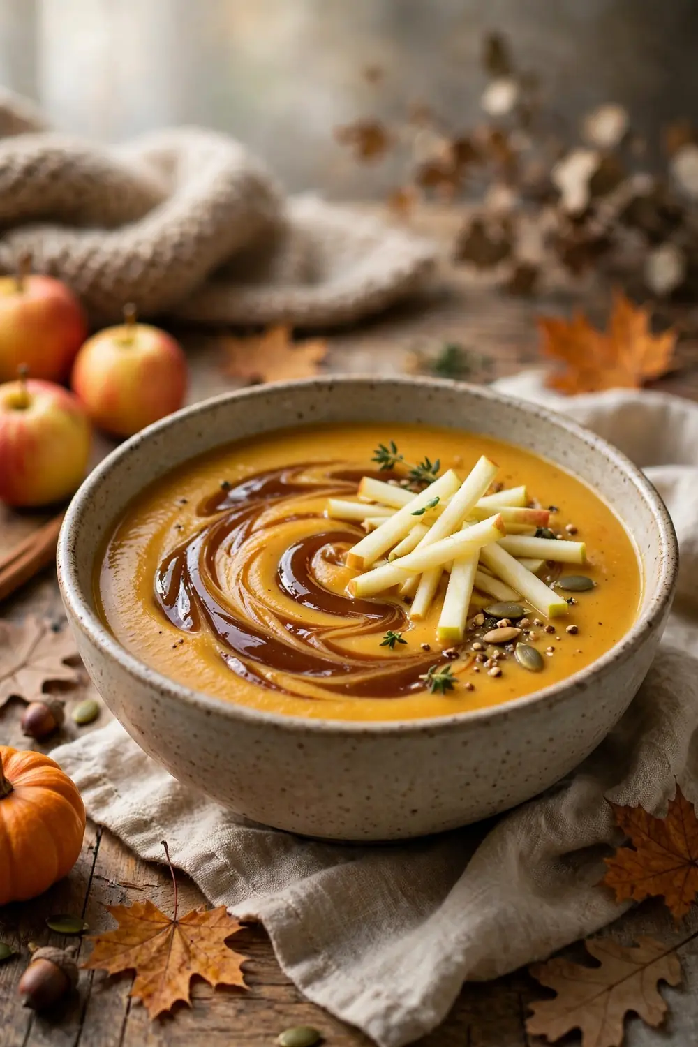 Pumpkin cottage cheese soup