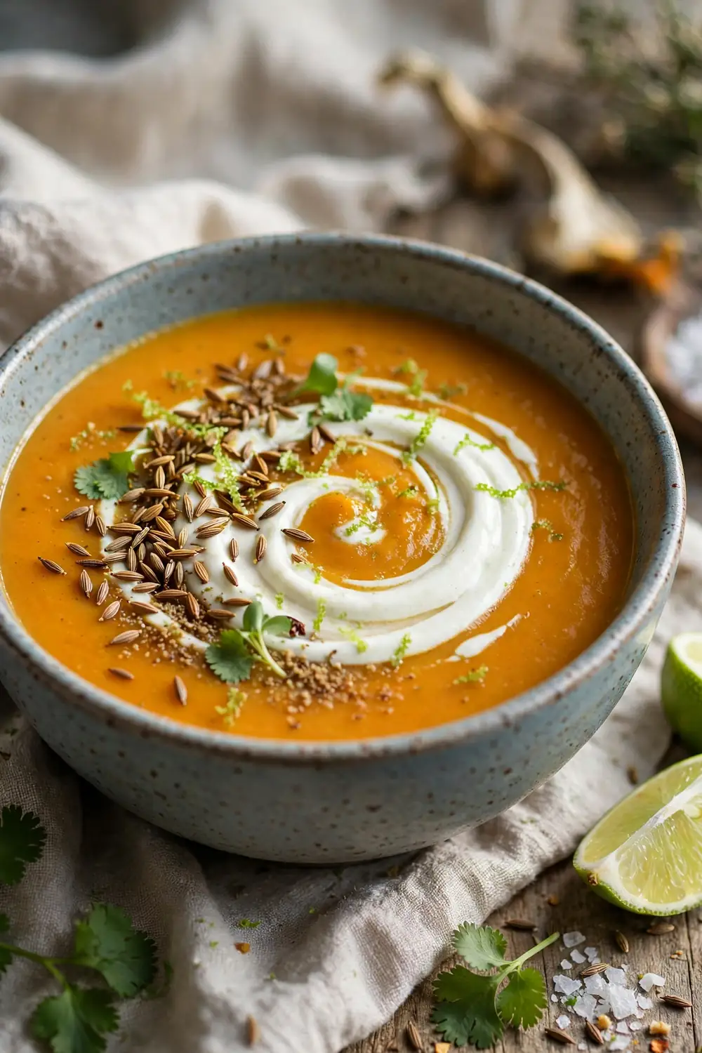 Pumpkin cottage cheese soup