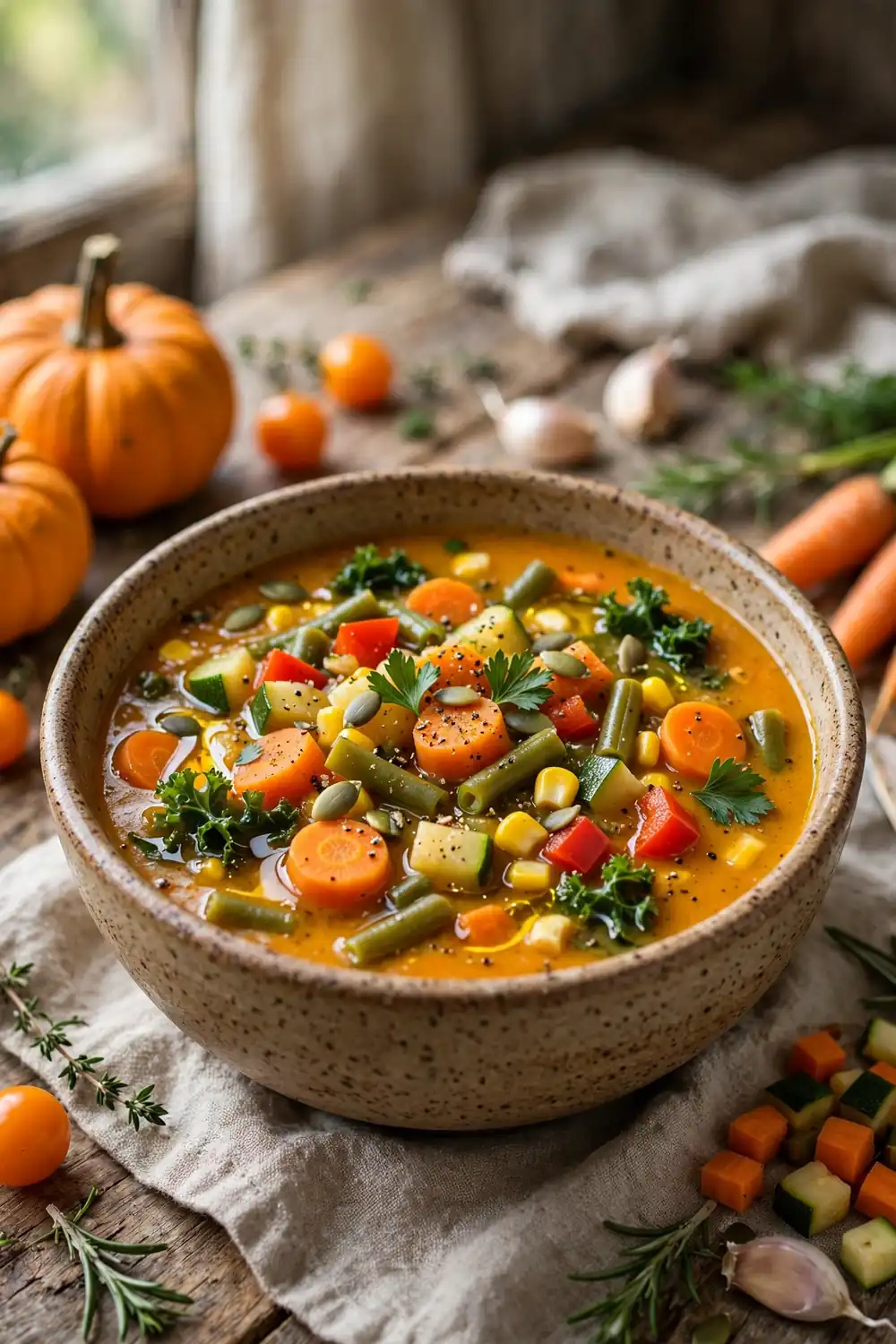 Pumpkin cottage cheese soup