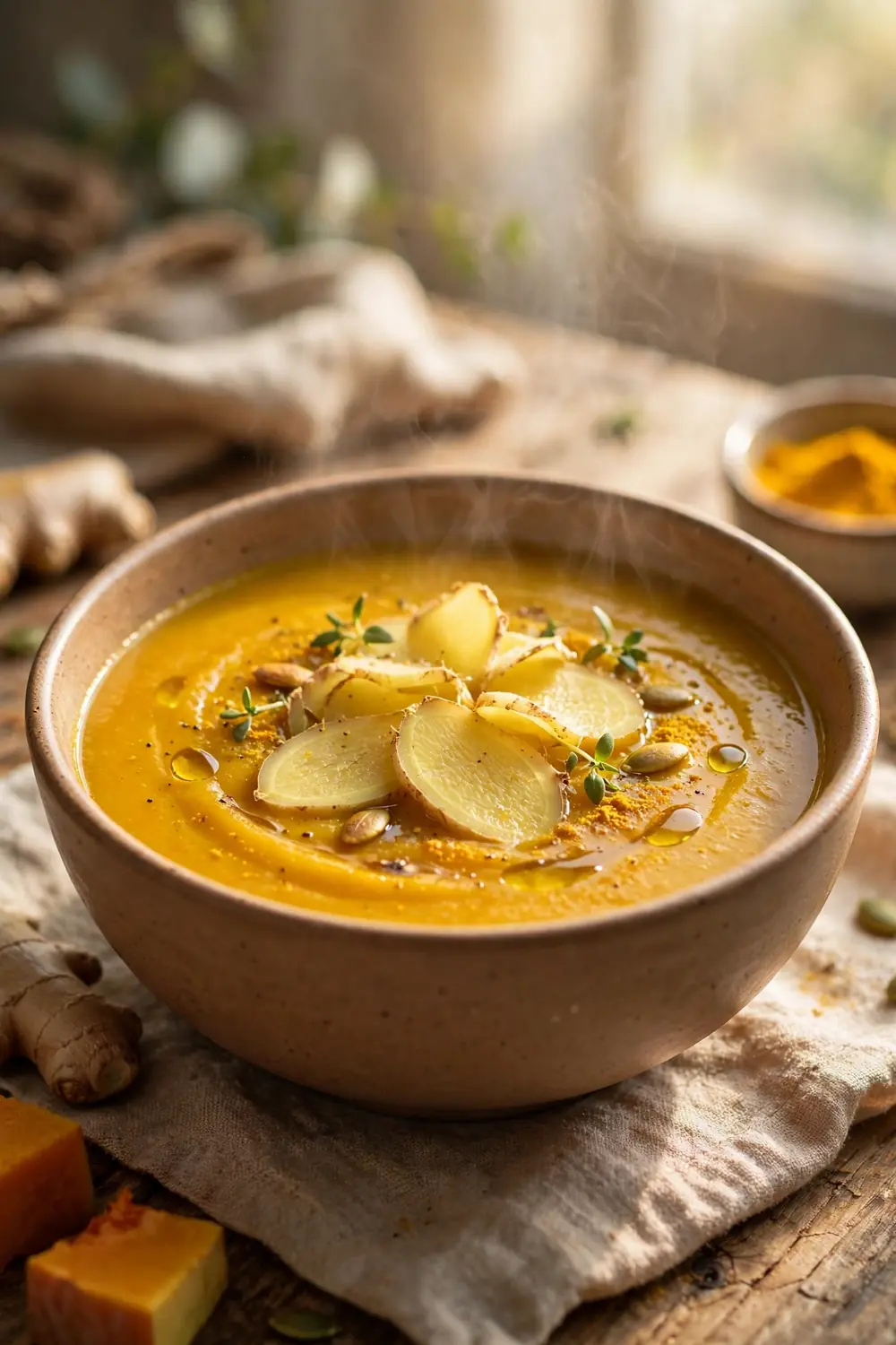 Pumpkin cottage cheese soup
