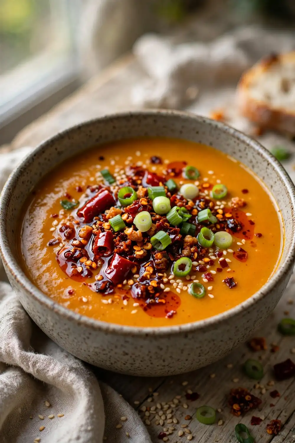Pumpkin cottage cheese soup
