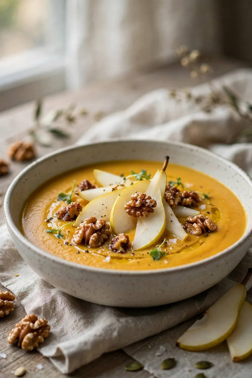 Pumpkin cottage cheese soup
