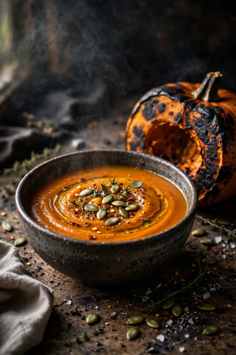 Pumpkin cottage cheese soup