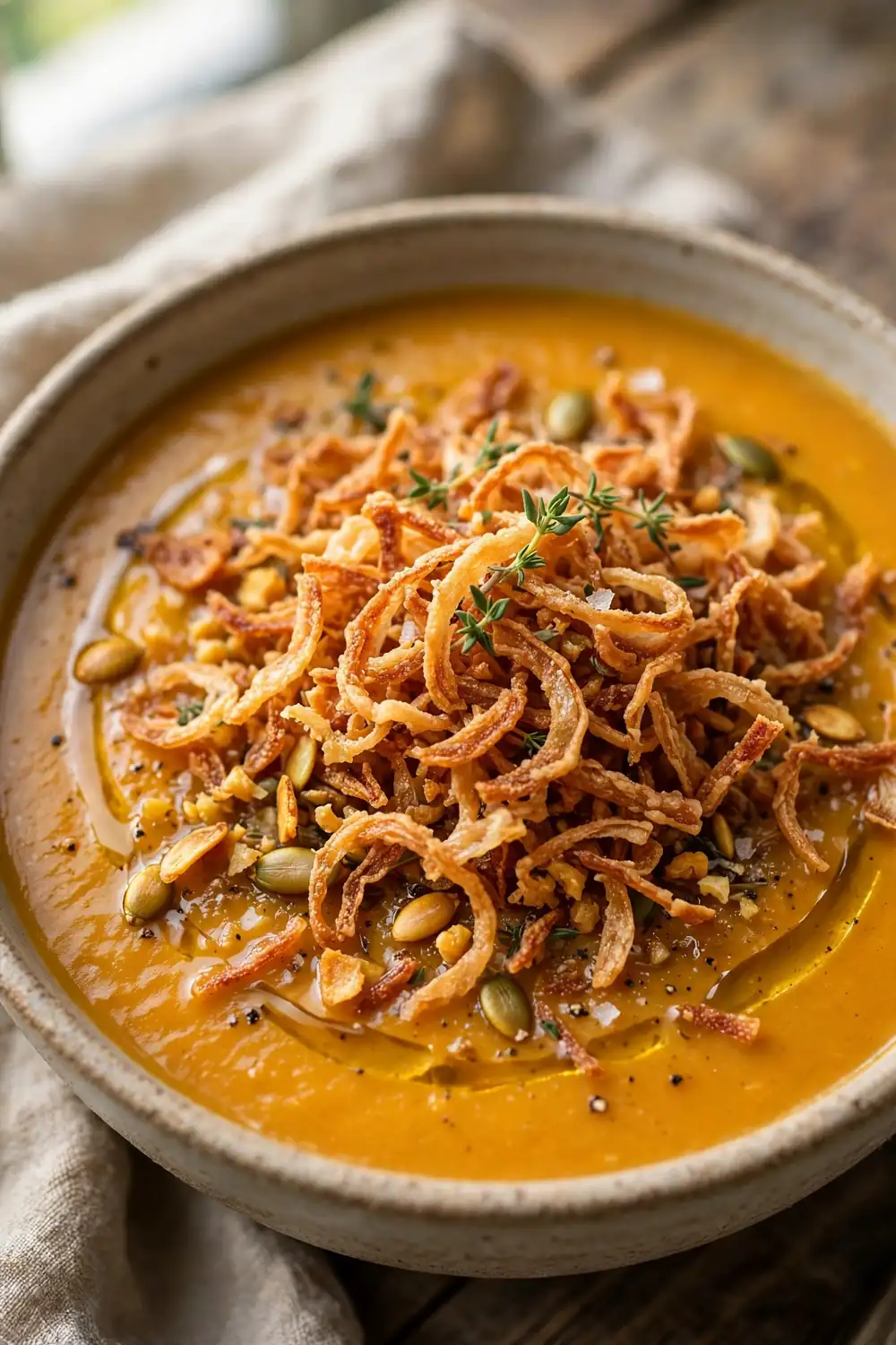 Pumpkin cottage cheese soup