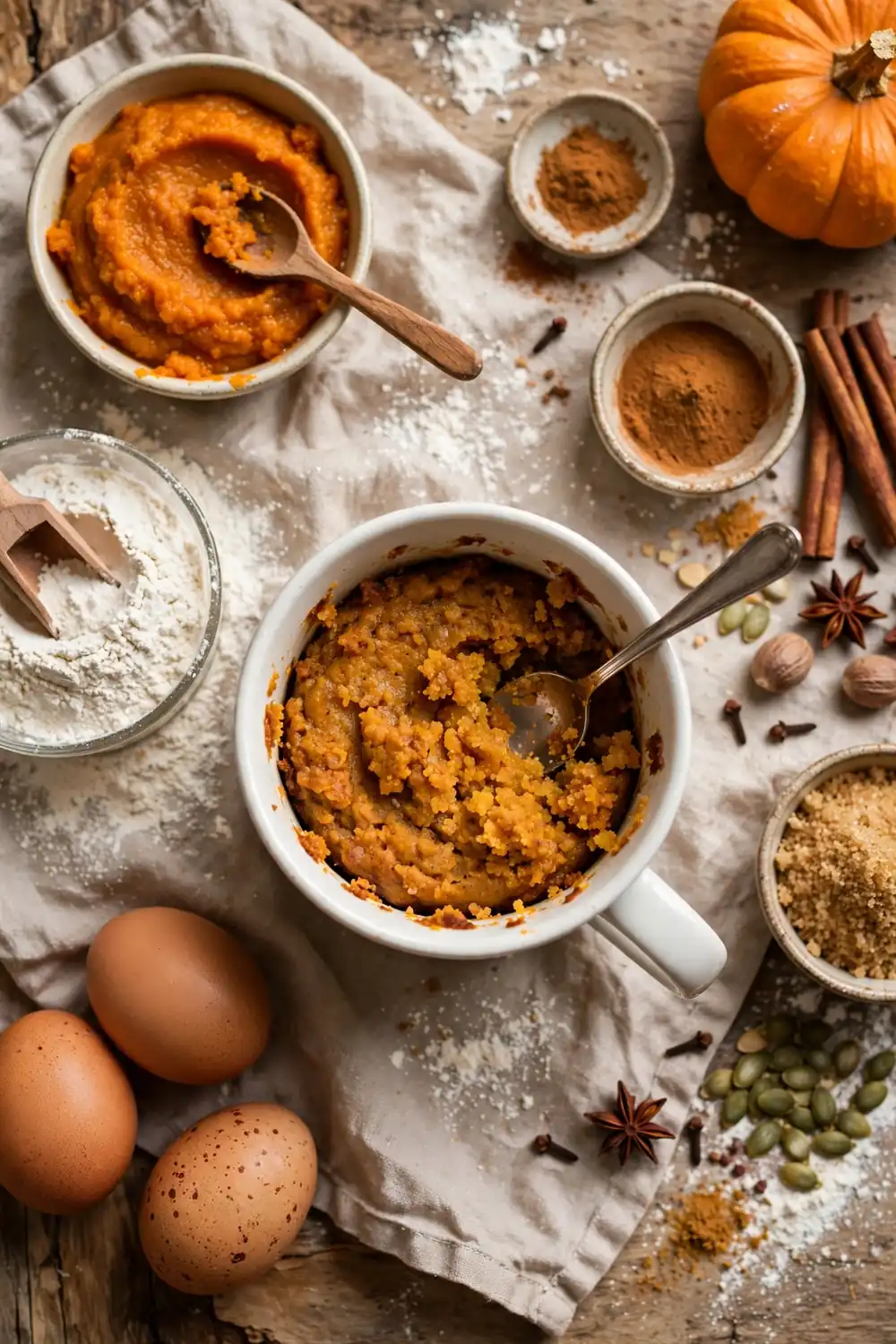 Pumpkin mug cake