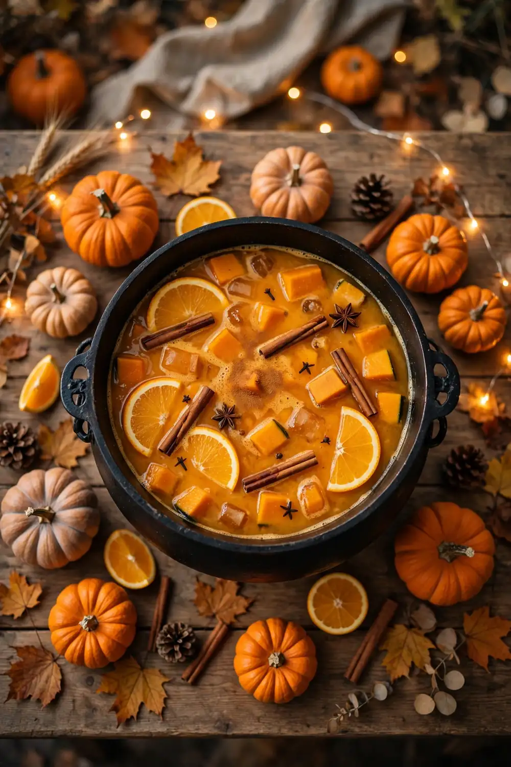 Classic Orange Cauldron fall party drink
