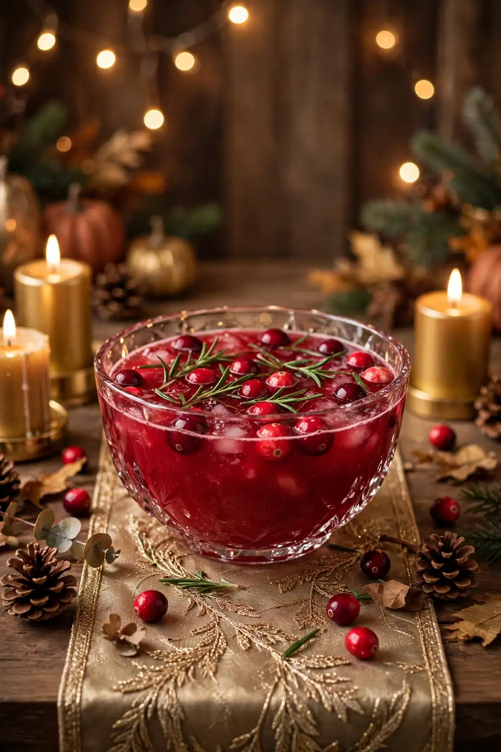 Cranberry Jewel Sparkle fall party drink