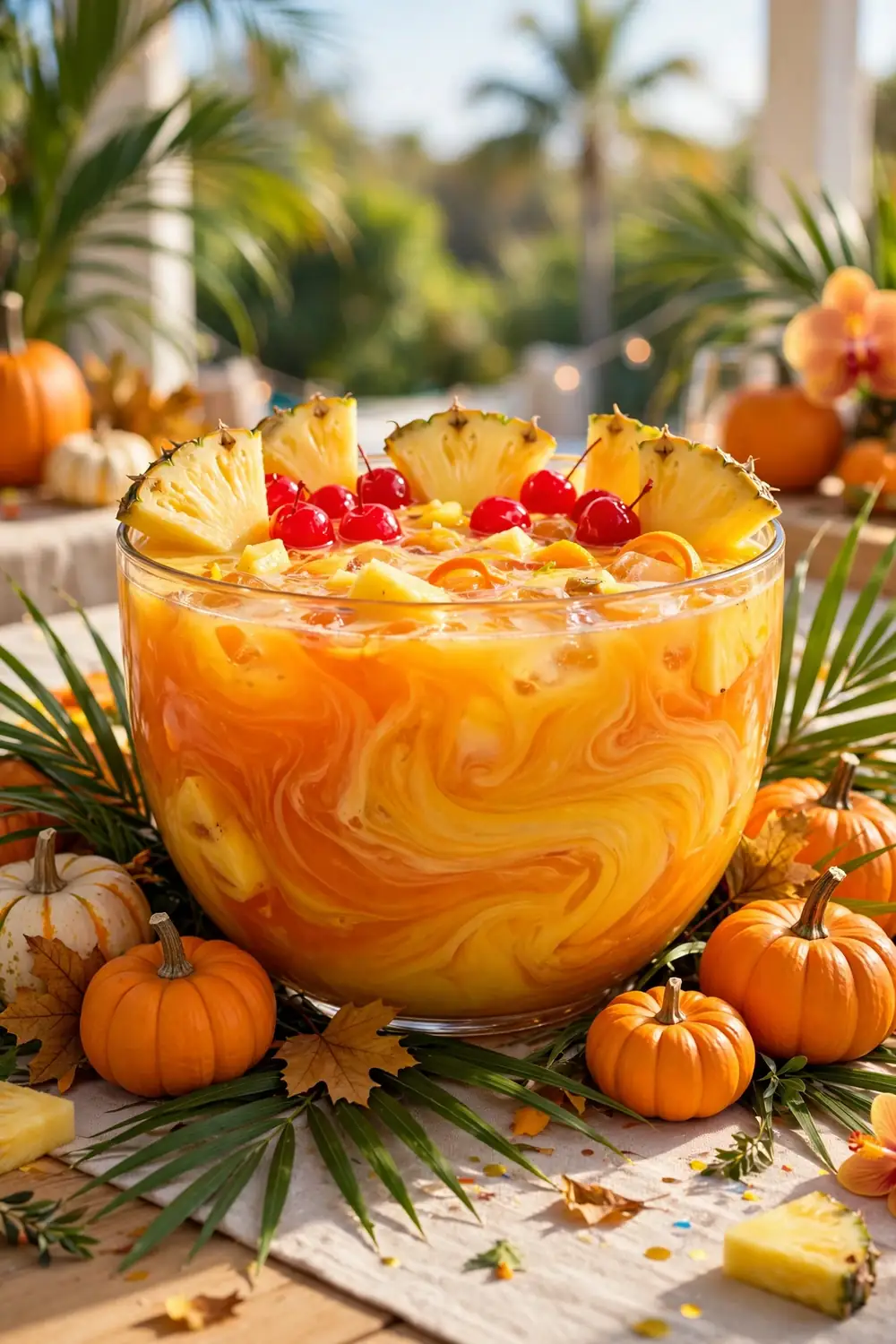 Pineapple Sunset Swirl fall party drink