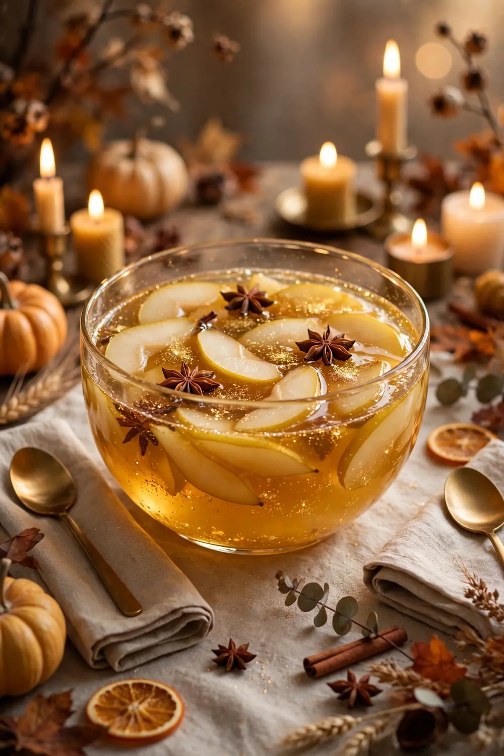 Spiced Pear Shimmer fall party drink