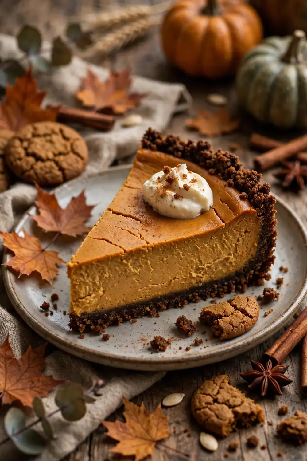 Pumpkin spice cheesecake