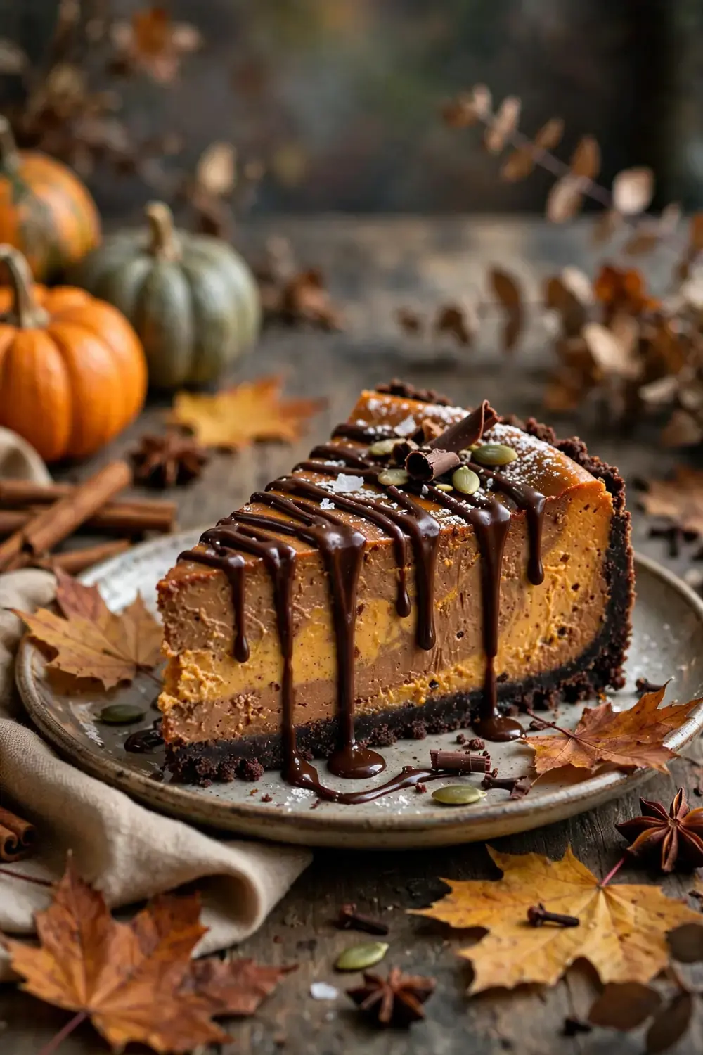 Pumpkin spice cheesecake
