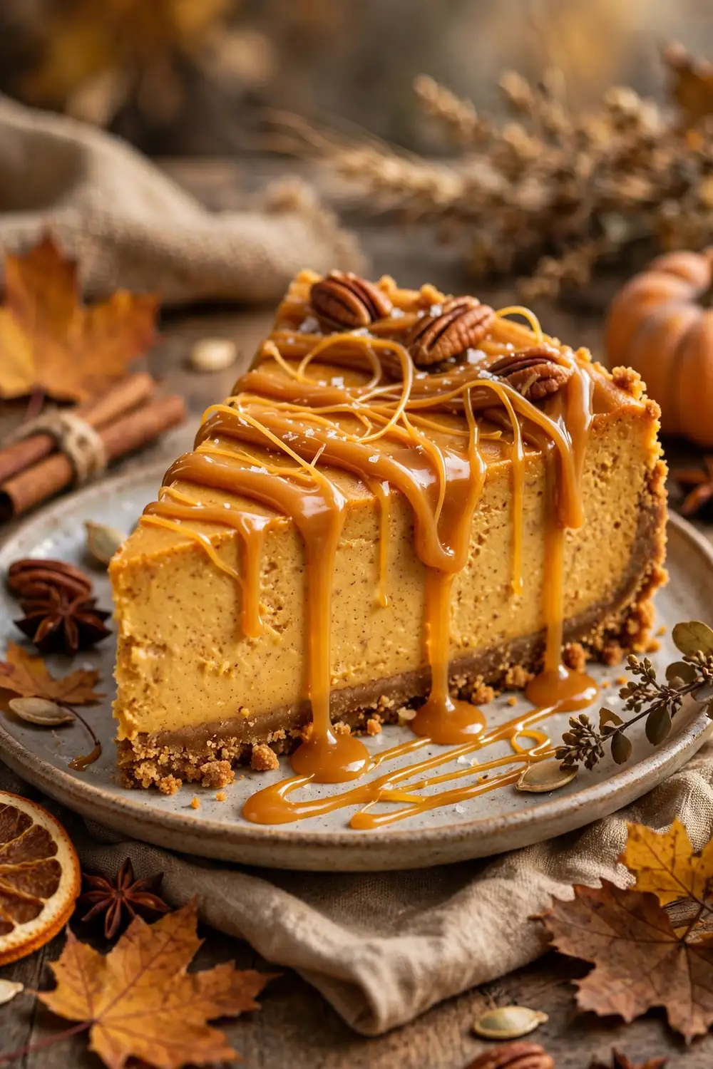 Pumpkin spice cheesecake