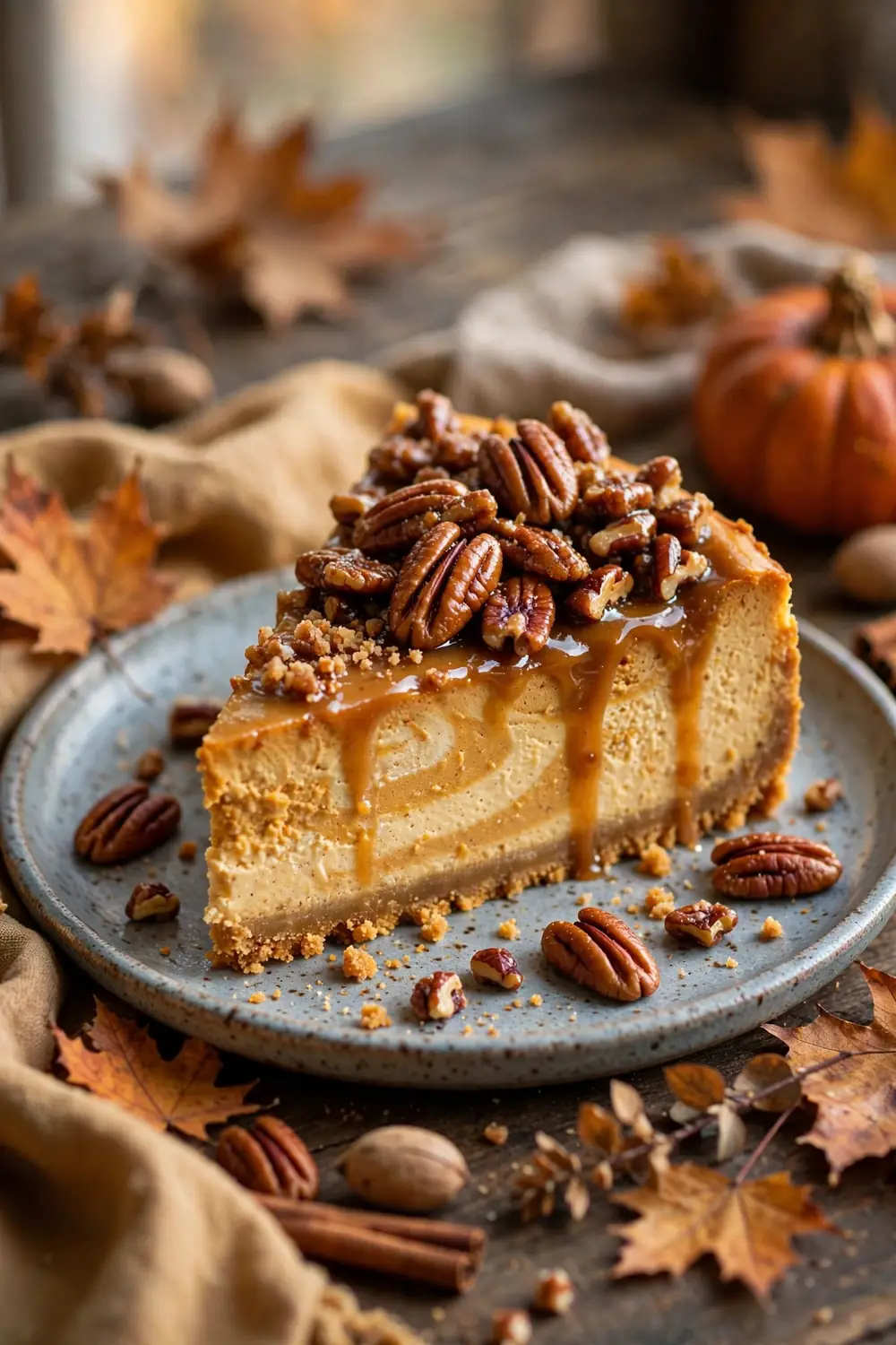 Pumpkin spice cheesecake