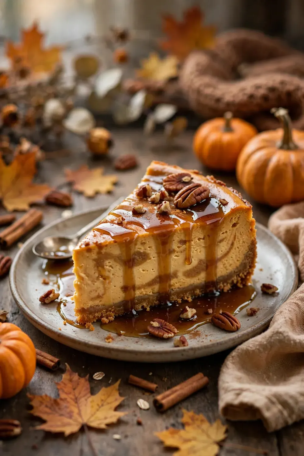 Pumpkin spice cheesecake