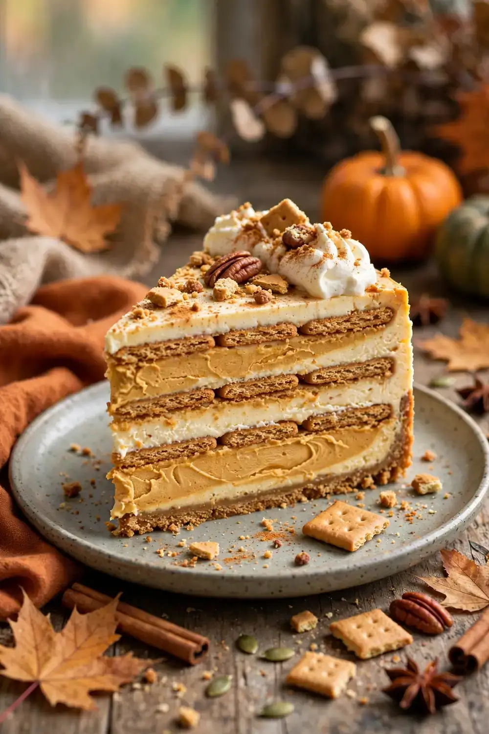 Pumpkin spice cheesecake