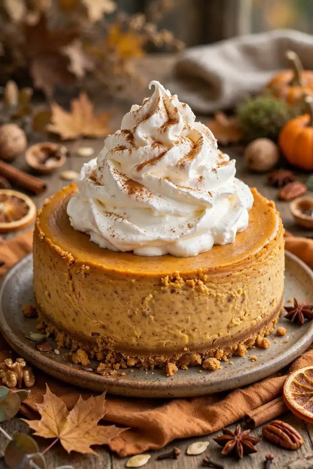 Pumpkin spice cheesecake