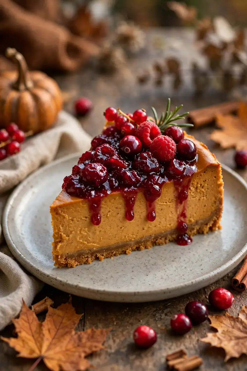 Pumpkin spice cheesecake
