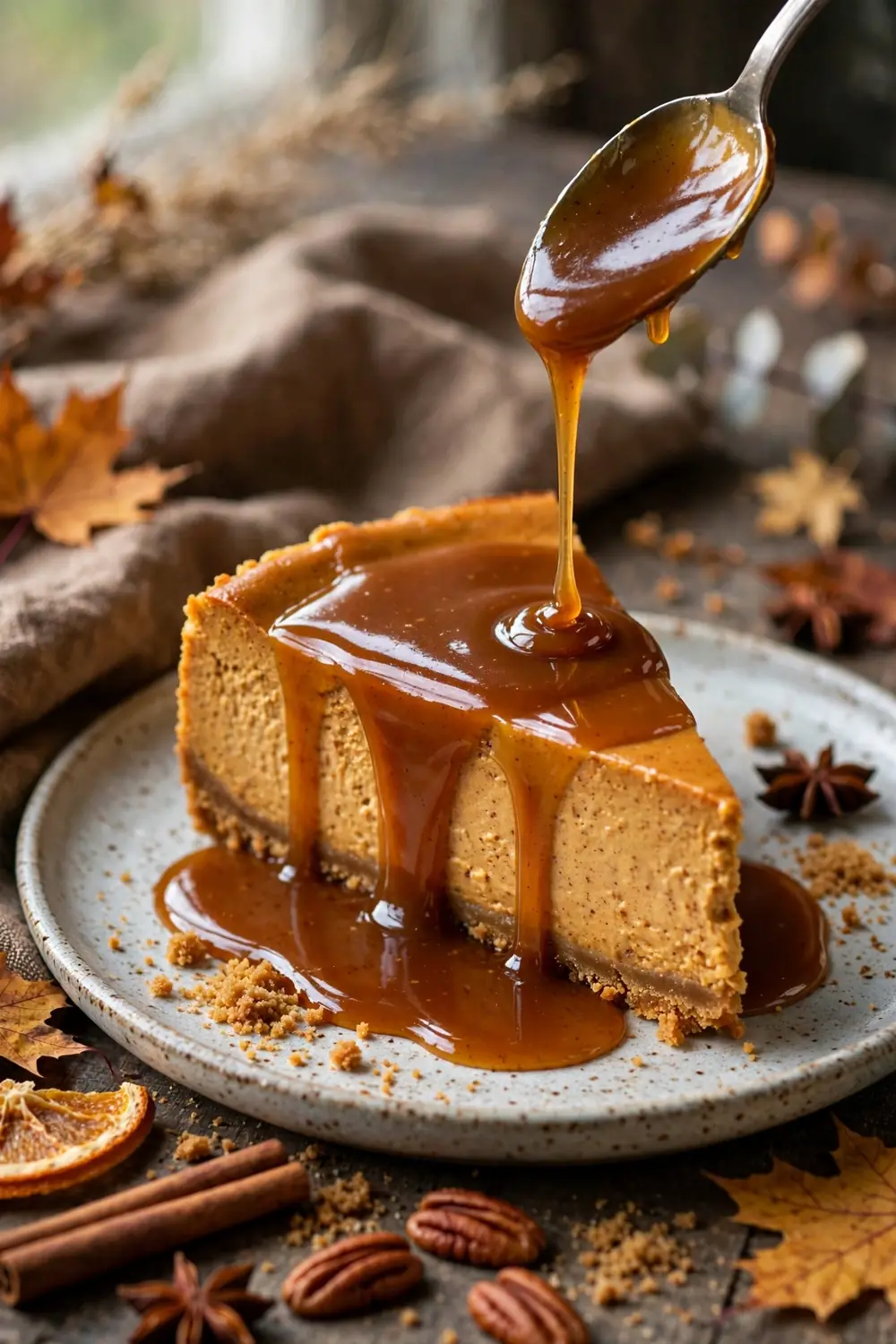 Pumpkin spice cheesecake