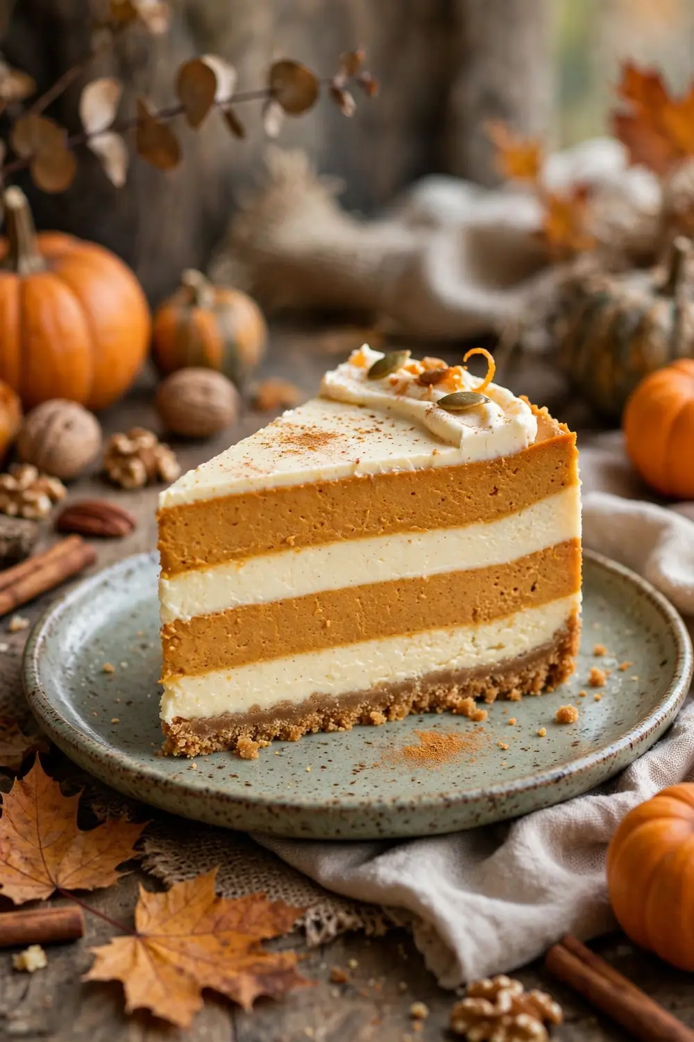Pumpkin spice cheesecake