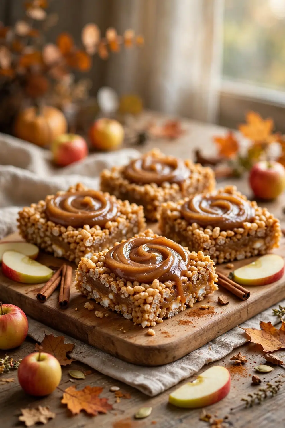 pumpkin spice rice krispie treats 10