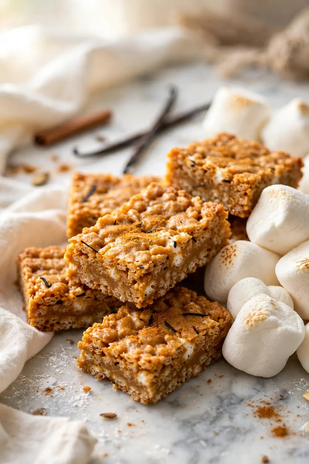 pumpkin spice rice krispie treats 14