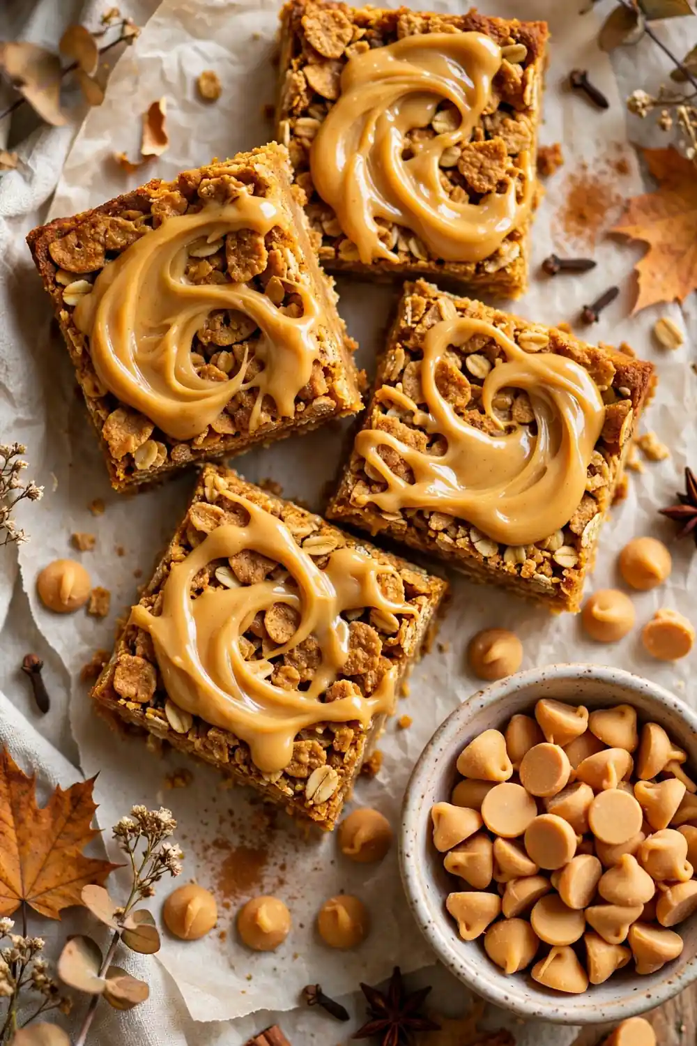 pumpkin spice rice krispie treats 21