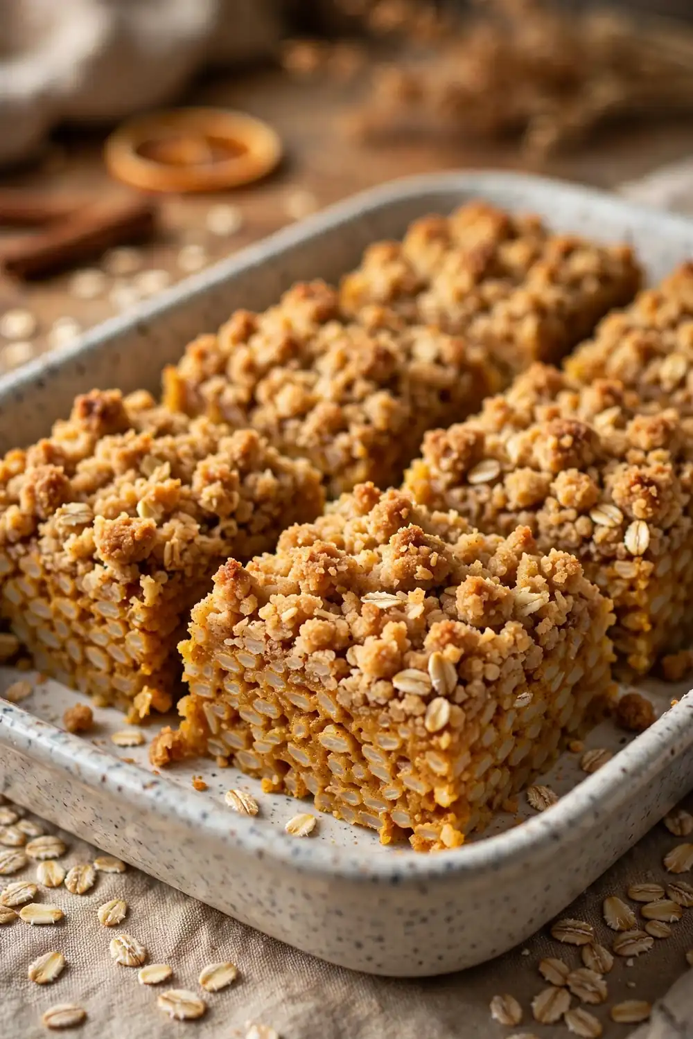 pumpkin spice rice krispie treats 22