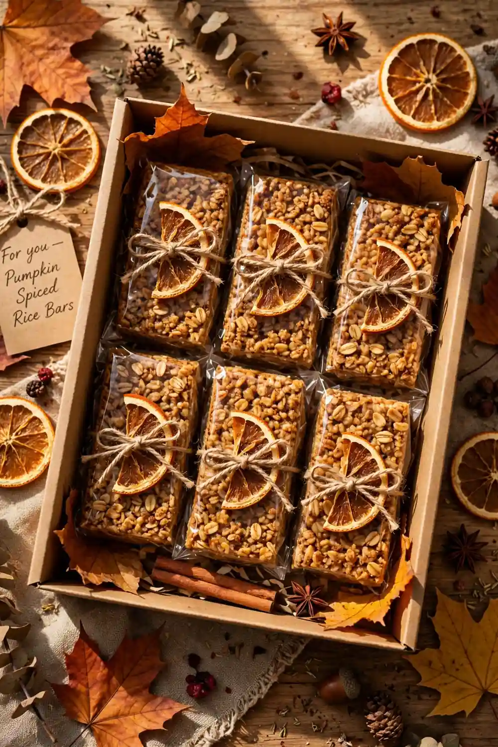 pumpkin spice rice krispie treats 25